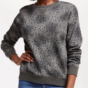 Boden Star Velvet Gray Sweatshirt Arabella Crew Neck, Size Small, EUC